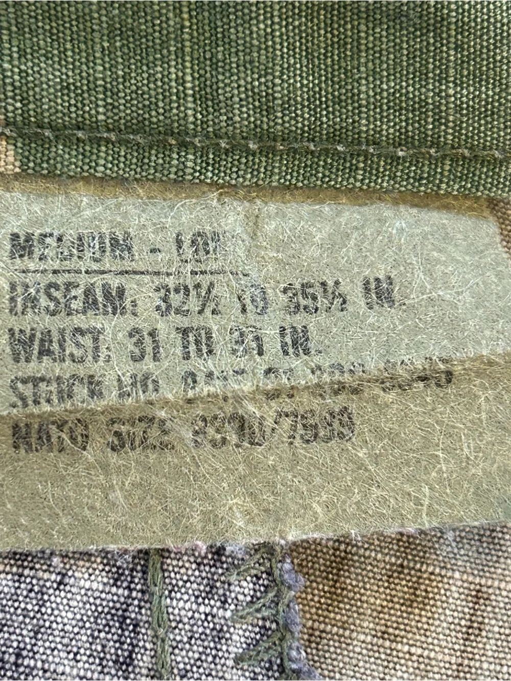 Vintage Woodland Camo Combat Cargo Pants Military Surplus Size Medium Long